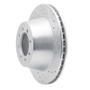 R1 68-76 Ford F-350 2WD (Excl Super Duty) Front Right Drilled & Slotted Silver Brake Rotor