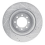 R1 68-76 Ford F-350 2WD (Excl Super Duty) Front Right Drilled & Slotted Silver Brake Rotor