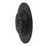 R1 16-25 Audi TT Quattro Rear Left Drilled & Slotted Black Brake Rotor