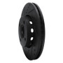 R1 90-91 Audi 90 Quattro Front Left Drilled & Slotted Black Brake Rotor