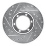 R1 87-89 Dodge Raider Front Left Drilled & Slotted Silver Brake Rotor