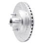 R1 87-88 Ford Thunderbird Front Right Drilled & Slotted Silver Brake Rotor