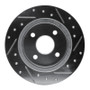R1 91-98 Saturn SW1 Rear Left Drilled & Slotted Silver Brake Rotor