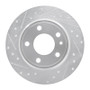 R1 87-92 BMW 735I Rear Left Drilled & Slotted Silver Brake Rotor