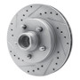 R1 93-95 Chevrolet G10 Front Left Drilled & Slotted Silver Brake Rotor