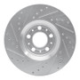 R1 03-09 Volvo XC90 Front Right Drilled & Slotted Silver Brake Rotor
