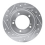 R1 83-98 Chevrolet Tracker Front Left Drilled & Slotted Silver Brake Rotor