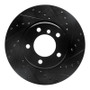 R1 04-10 BMW 525i (Mexico) Front Right Drilled & Slotted Black Brake Rotor