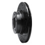R1 04-10 BMW 525i (Mexico) Front Right Drilled & Slotted Black Brake Rotor