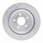 R1 08-10 Chevrolet COBALT Rear Right Drilled & Slotted Silver Brake Rotor