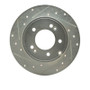 R1 05-20 Hyundai TUCSON Rear Left Drilled & Slotted Silver Brake Rotor