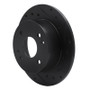 R1 92-94 Acura Vigor Rear Right Drilled & Slotted Black Brake Rotor