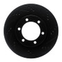 R1 03-09 Lexus GX470 Front Right Drilled & Slotted Black Brake Rotor