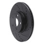 R1 08-19 Pontiac Vibe Front Right Drilled & Slotted Black Brake Rotor