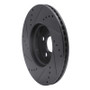 R1 08-19 Pontiac Vibe Front Right Drilled & Slotted Black Brake Rotor