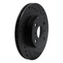 R1 93-02 Chevrolet Prizm Front Right Drilled & Slotted Black Brake Rotor