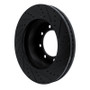 R1 12-25 Ford F-350 Super Duty 4WD Front Left Drilled & Slotted Black Brake Rotor