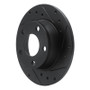 R1 99-02 Audi A6 Quattro Rear Right Drilled & Slotted Black Brake Rotor