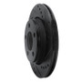 R1 85-91 Audi 200 Quattro Rear Right Drilled & Slotted Black Brake Rotor