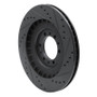 R1 98-04 Mitsubishi Montero Front Left Drilled & Slotted Black Brake Rotor