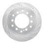 R1 10-24 Lexus GX460 Rear Right Drilled & Slotted Silver Brake Rotor