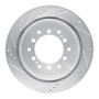 R1 10-24 Lexus GX460 Rear Right Drilled & Slotted Silver Brake Rotor