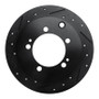R1 94-07 Chrysler SEBRING Rear Left Drilled & Slotted Black Brake Rotor