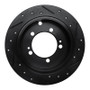R1 94-07 Chrysler SEBRING Rear Left Drilled & Slotted Black Brake Rotor
