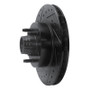 R1 95-11 Ford Explorer Front Left Drilled & Slotted Black Brake Rotor