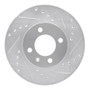 R1 86-08 Volkswagen Jetta Sedan Front Right Drilled & Slotted Silver Brake Rotor