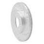R1 86-08 Volkswagen Jetta Sedan Front Right Drilled & Slotted Silver Brake Rotor