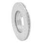 R1 86-08 Volkswagen Jetta Sedan Front Right Drilled & Slotted Silver Brake Rotor