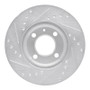 R1 86-08 Volkswagen Jetta Sedan Front Right Drilled & Slotted Silver Brake Rotor