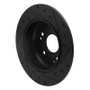 R1 99-11 Acura TL Rear Left Drilled & Slotted Black Brake Rotor