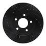 R1 01-07 Buick Rendezvous Front Right Drilled & Slotted Black Brake Rotor