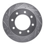 R1 99-20 Chevrolet Express 3500 Rear Left Drilled & Slotted Silver Brake Rotor