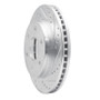 R1 99-08 Cadillac Escalade ESV Front Right Drilled & Slotted Silver Brake Rotor