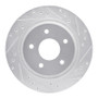 R1 88-94 Chevrolet Corvette Front Right Drilled & Slotted Silver Brake Rotor