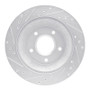 R1 88-94 Chevrolet Corvette Front Right Drilled & Slotted Silver Brake Rotor