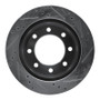 R1 00-02 Dodge Ram 3500 Front Left Drilled & Slotted Silver Brake Rotor