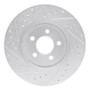 R1 95-06 Chrysler Cirrus Front Right Drilled & Slotted Silver Brake Rotor