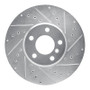 R1 07-19 BMW X5 Front Right Drilled & Slotted Silver Brake Rotor