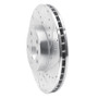 R1 07-19 BMW X5 Front Right Drilled & Slotted Silver Brake Rotor
