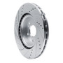 R1 2019-2025 Acura RDX Front Right Drilled & Slotted Silver Brake Rotor