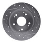 R1 97-01 Acura Integra Rear Left Drilled & Slotted Silver Brake Rotor