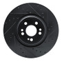 R1 2020-2025 Mercedes-Benz GLE350 Front Right Drilled & Slotted Black Brake Rotor