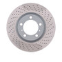 DFC 09-23 Porsche 718 Cayman Right Front Drilled Hi-Carbon Alloy Geomet Coated Rotor