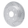 R1 2019-2025 Cadillac Escalade ESV Rear Right Drilled & Slotted Silver Brake Rotor