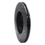 R1 07-15 Mini Cooper (Excl Clubman) Front Right Drilled & Slotted Black Brake Rotor