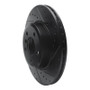 R1 04-10 BMW X3 Front Right Drilled & Slotted Black Brake Rotor